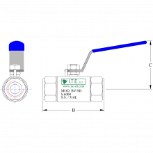 Шаровый кран BVSB-06ASP4N - 414 бар Шаровый кран BVSB-06ASP4N - 414 бар